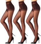 3 Pairs Women's Sheer Tights with C