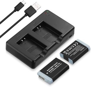 NB-13L Battery 2 Pack Replacement Li-ion Batteries and USB Dual Charger Set Compatible with PowerShot G1X G5X G7 X G7X Mark 2 II III G9 X G9X SX620 SX720 SX730 SX740 HS Digital Camera