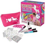 GirlZone Unicorn Nail Art Kit, 16-Piece Nail Art Set for Girls Nail Studio, Fabulous Girls Toys, Great Gift Idea, and Beauty Craft for Sleepovers