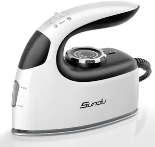 Sundu Mini Travel Iron with Steam,1000W Portable Non-Stick Soleplate Steam Samll Iron for Quilting & Sewing,300 Microsteam Holes,90ml water tank,lockable safety base,Digital Temperature Control