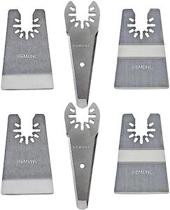 HEMUNC 6PCS oscillating Tool Scraper Blades Universal fit Multitool Scraper Blades, Compatible with Dewalt Dremel Rockwell Makita Bosch Fein Multimaster Milwaukee Porter Cable Ridgid Ryobi