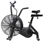 LET’S PLAY AIRBULL Commercial Exercise Air Bike for Home Gym Cycle Cardio Training with Moving Handles, Cushioned Seat, Infinite Resistance Fitness Cycle, Max 150Kg Weight Support [1 Year Warranty]