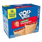 Pop-Tarts Breakfast Toaster Pastries, Unfrosted Strawberry, Value Pack, 27 Oz, 16 Toaster Pastries