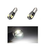 Automaze 1445 LED Bulb BA9S 8 LED 12V, 1985/1993/53/57 Miniature Bayonet Base Lights for RV Camper Trailer Car Boat Interior Light Bulbs Map Reading Instruments Lights Daylight White 6000K (2Pc Pack)