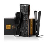 ghd Gold Hair Straighteners Gift Set – Amazon Exclusive with Paddle Hair Brush & Heat Resistant Bag, Professional Hair Styling for Smooth, Sleek, Shiny Results, All Hair Types (UK Plug)