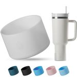 REUZBL Protective Silicone Boot Sleeve for 12-40 oz Hydro Flask Insulated Water Bottles, Anti-Slip Bottom Cover (Clear, Fits 18-24oz Bottles)