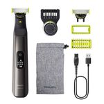 Philips OneBlade Pro 360 Authentic Face & Body Electric Beard Trimmer, Shaver and Bodygroomer, 2X 360 Blades, 1x 20-Length Comb, 1x Body Kit, 1x Soft Pouch, QP6552/30