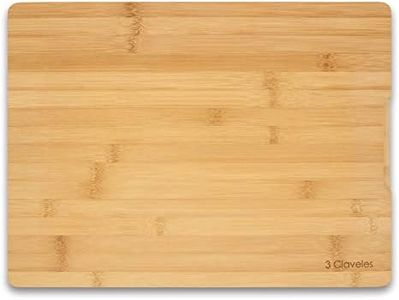 3 Claveles - Tabla de Corte de Bambú 40 x 30 x 2cm, cortar y picar alimentoS