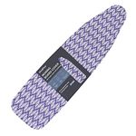 VividPaw Ironing Board Cover and Pad, Standard Size 15x54, Thick Padding, Elastic Edge, Silicone Coated, Resist Scorching and Staining, Heavy Duty Padded Iron Board Covers (Purple)