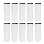 uxcell Candle Shape Socket Covers Sleeves 3 Inch Iron Candelabra Base for E14 Chandelier, White Pack of 10