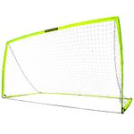 Franklin Sports Blackhawk Backyard Soccer Goal - Portable Kids Soccer Net - Pop Up Folding Indoor + Outdoor Goals - 12' x 6' - Optic Yellow