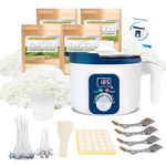 Soy Candle Making Kit with Digital Wax Melter, Natural 1.8kg Soy Wax for Wax Melting Kit, Candle Making Supplies Fast
