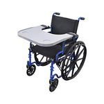 AlveyTech Wheelchair Tray Table with Cup Holder - Universal Removable Lap Desk - Ideal for Adults Eating Reading Resting - Compatible with Drive, Golden, Electric, 18-20inch Wide Standard Wheelchairs