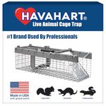 Havahart 1026 Small 1-Door Humane Live Catch and Release Animal Trap for Squirrels, Weasels, Chipmunks, and Small Animals