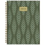 TF PUBLISHING 2024 Printed Garden Medium Weekly Monthly Planner | Goals & Expense Trackers | Planner Monthly and Weekly with Organizer Stickers | 12 Month Calendar Planner for Women | 6.5" x 8"