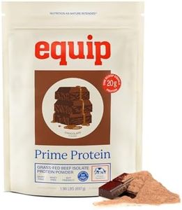 Equip Prime Chocolate Protein Powder - Gut-Friendly, Low Sugar Protein Shake Powder with Grass-Fed Beef & Natural Collagen - Rich & Creamy Mix - 21g Per Serving - Whey & Dairy-Free (30 Scoops)
