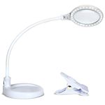 Brightech LightView Pro Flex 2 in 1 Magnifying Desk Lamp, 2.25x Light Magnifier, Adjustable Magnifying Glass with Light for Crafts, Reading, Close Work