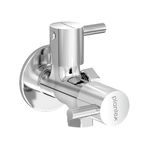 Plantex Stainless Steel 2 In 1 Angle Cock/2 Way Angle Valve For Bathroom With Teflon Tap (Mks-1276-Chrome)