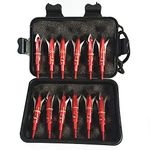 e5e10 Hunting Broadheads 100 Grain Archery Broadheads New Stell Broadheads + 1 pcs Black Broadhead Case Plastic Portable Case for Arrowheads (red, 12pcs)