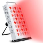 Shyineyou Red Light Lamp, 40LEDs Infrared Light Lamp Panel with Stand, Dual Chips Deep Red Light