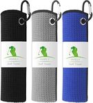 VIVIDLY 3 Pack Golf Towels, Microfi