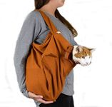Cat-in-the-Bag Cozy Comfort Carrier - Extra Small Caramel Cat Carrier Soft and Pet Carrier for Medication Administration, Nail Clipping, Travel, Vet Visits, and Dental Care