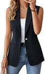 Kedera Women's Sleeveless Vest Blazer Fully Lined Spring Casual Open Front Work Office Tops Jacket Pockets