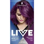 Schwarzkopf LIVE Urban Metallics Amethyst Chrome Permanent Hair Dye U69, Vibrant Purple Hair Dye, Long Lasting Colour, Infused with Coconut Oil for Shiny Hair