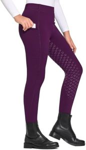 FitsT4 Sports Girls Winter Riding Pants Fleece Lined Riding Breeches Tights