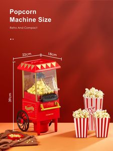 Cozeemax 1200W Popcorn Maker – Red Electric Hot Air Popper