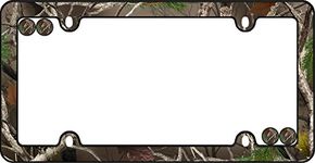 Cruiser Accessories 23095 Black Camo License Plate Frame with Fastener Caps