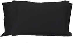 Egyptian Cotton 400 Thread Count Luxurious 2 PC Body Pillow Cases 20" x 54"(Inches) -Black Solid. Dimension in CM (54 cm x 154 cm)