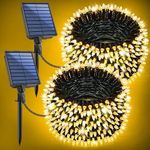 2-Pack 200FT Solar String Lights fo