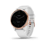 Garmin 010-02172-21 Vivoactive 4S, Smaller-Sized GPS Smartwatch, Features Music, Body Energy Monitoring, Animated Workouts, Pulse Ox Sensors, Rose Gold with White Band, 40mm