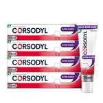 Corsodyl Toothpaste for Bleeding Gums & Gum Care, Daily Fluoride Toothpaste for Plaque Removal, Ultra Clean, 4 x 75ml