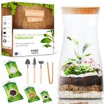 DIY Terrarium Kit for Plants - Terrarium Starter Kit for Garden in Bottle - Self Sustaining Ecosystem - Plant Terrarium Kit with Jar - No Plant (Kit with Jar)