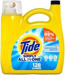 Tide Simply Liquid Laundry Detergent, Refreshing Breeze, 168 oz, 128 Loads