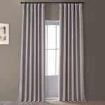 HPD Half Price Drapes Solid Thermal Insulated Blackout Curtains for Bedroom 50 X 84 Signature Linen Window Treatment Curtain (1 Panel), FLCH-FMBO20129-84, Destination Slate