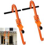 Ansgery 2 Pack Ladder Roof Hooks with Wheels, Heavy Duty Steel Ladder Stabilizer, 500lb Weight Capacity Ladder Stabilizer Prevents Damage to House with T-Bar for Quick and Easy Access to Steep Roofs