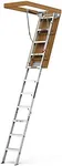 WIILAYOK Aluminum Attic Ladder - Lightweight and Portable, 375-pound Capacity Convenient Access to Your Attic, Fits 7'8"-10'3" Ceiling Heights, 22 1/2" x 54"