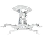 VIVO Universal Adjustable Ceiling Projector, Projection Mount Extending Arms Mounting Bracket, White, MOUNT-VP01W