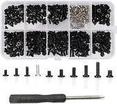 HanTof 500pcs M2 M2.5 M3 Laptop Screws Kit, SSD M.2 Screws, Phillips Flat Head Tiny/Small Machine Screws Set for Electronics Repair, for Lenovo Dell IBM HP Samsung Sony Acer Asus Notebook Computer