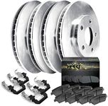 Hart Brakes Front and Rear Brake Rotors OE Replacement Ceramic Pads Compatible For 2003-2005 Ford Explorer Sport, Explorer Sport Trac