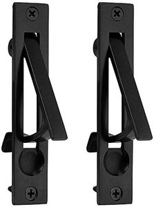 Wood Grip | 2 Pack Edge Pull | Suitable for Closet, Bathroom, Laundry, and Hallway Doors | (Matte Black, 2 Pack)