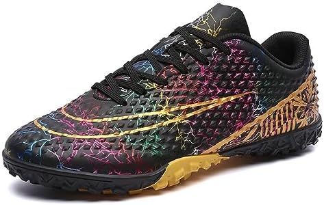 Juioguae Soccer Shoes Men,Breathable Soccer Boots Boys Girls,Professional Football Traniers,Black,US9