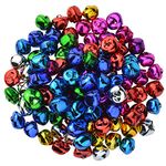 100pcs Jingle Bells, Marrywindix 1 Inch Craft Bells Bulk DIY Bells for Christmas, Party, Festival Decoration and Home Decoration