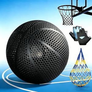 Yurlidar 3D-Printed Airless Basketball,Official Size 7 No Pump Needed High Bounce and Quiet Basketballer Training and Dribbling Indoor Outdoor