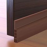 Suptikes Door Draft Stopper Under Door Seal for Exterior/Interior Doors, Door Sweep, Soundproof Door Bottom Weather Stripping, 2 Inch W x 39 Inch L, Brown