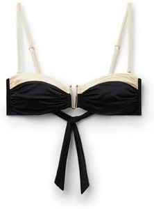 CALZEDONIA Bandeau Swimsuit Top Elegant Bicolor Black M