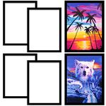 SPOKKI 4 Pack Diamond Painting Frame, Black Diamond Painting Picture Frame 30 x 40, Diamond Painting Accessories Magnetic Picture Frame for Diamond Painting Pictures